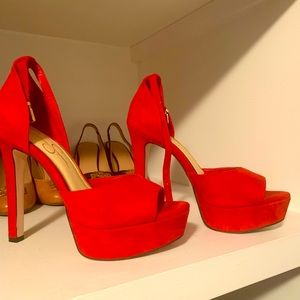 Jessica Simpson Platform red heels size 7